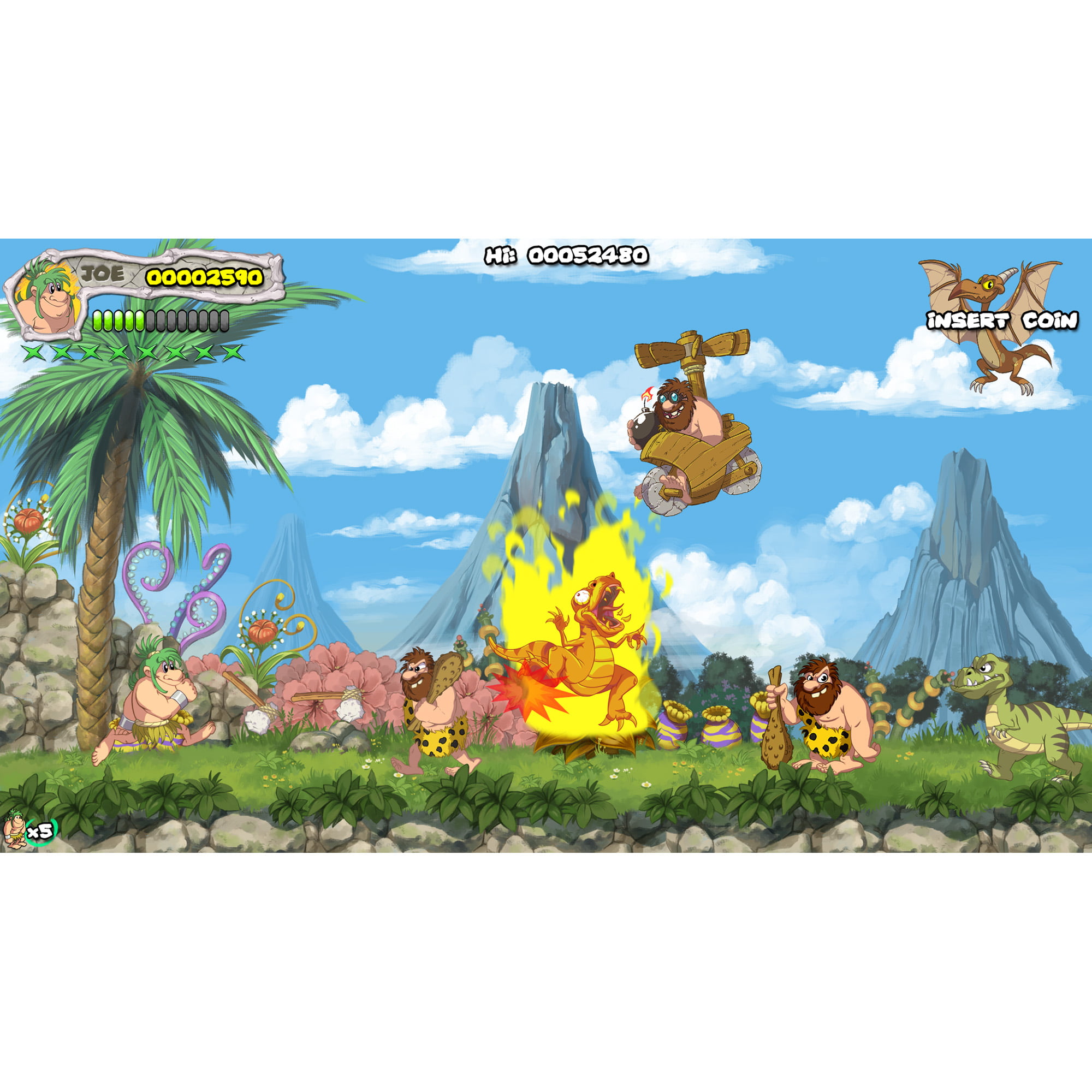 New Joe & Mac: Caveman Ninja T-Rex Edition Nintendo Switch - Cadê Meu Jogo