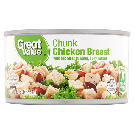 (3 Pack) Great Value Premium Fully Cooked Chunk Chicken, 12.5 (Best Way To Cook Chicken)