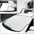 thumbnail image 5 of Parabrisas de coche, parasol, nieve, anticongelante, parabrisas delantero, anti-UV, plegable, universal, protección para parabrisas de coche, 92 x 145 cm, 5 of 5