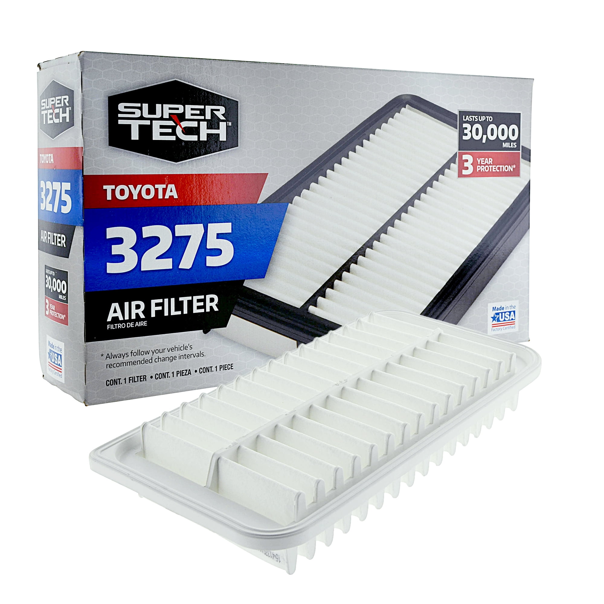 SuperTech 3275 Engine Air Filter, Replacement Filter for Toyota