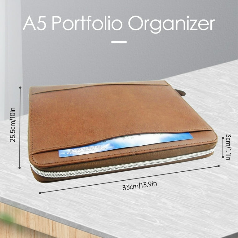1PC Binder A5 File Folder Document Organizer Padfolio Case Work Study  Briefcase