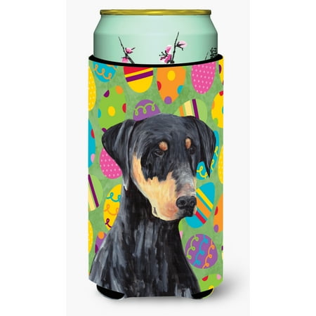 

Caroline s Treasures SC9457TBC Doberman Easter Eggtravaganza Tall Boy Hugger Tall Boy multicolor