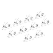 Uxcell Multifunction Document Clip,10Pack Triangular Clip for Book Page Corner,Transparent White