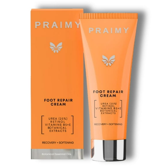 Crema para pies y codos PRAIMY, fórmula con 25% de urea, 100 ml