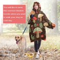 thumbnail image 4 of Colorful Mushroom Flower Dark Pattern Wearable Oversized Blanket,Wearable Blanket Hoodie for Adults,Cozy Hooded Blankets with Super Pockets,Super Warm Fuzzy Pullover for Women & Men, 4 of 6