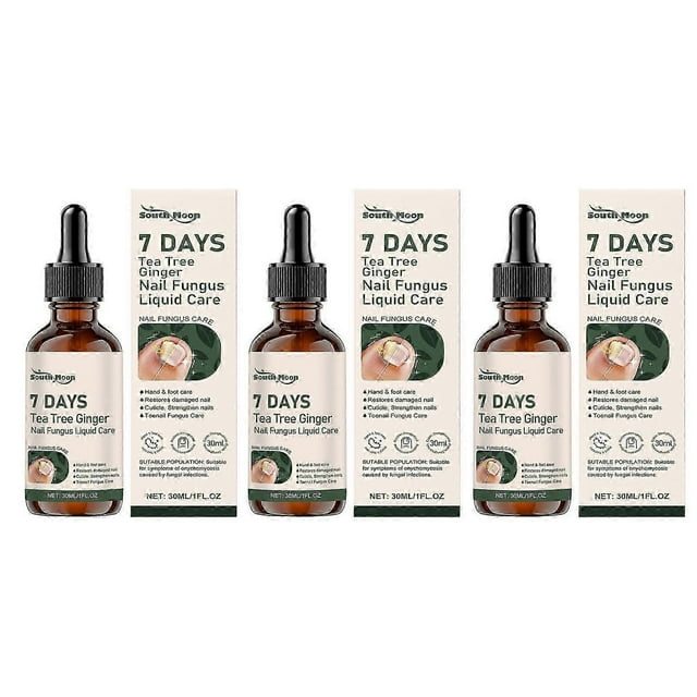 7 Days Teas Tree Ginger Nailfungus Treatments Nourishing Strengthening Nails Liquid for Healthier Growth