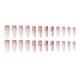 thumbnail image 3 of Uñas postizas largas con degradado dorado y nude de mármol rosa (24 piezas), uñas acrílicas prensadas con lámina dorada, 24 piezas para mujeres y niñas, extraíbles, 3 of 5