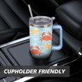 thumbnail image 7 of 40 oz Tumbler Cute Crab Marine Adorable with Handle Vacuum Insulated Travel Coffee Mug Leak Resistant Travel Cups Car Cup Holder Friendly for Travel Commuting, 7 of 7