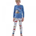 thumbnail image 2 of Kids Toddler Boys Girls Print Shoulder Button Long-sleeved Clothing+Pant Underwear/pajamas Two-piece Suit, 2 of 5