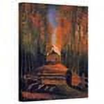 Vincent Van Gogh "Avenue Of Poplars In Autumn" Wrapped Canvas Art
