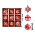 thumbnail image 3 of Xihbxyly Adornos Navideños de Bolas, Exquisita Decoración de Plástico, Diseño Fácil de Colgar, Elegante Ambiente Festivo, Perfectos para Navidad, Bodas y Fiestas, Juego de 9 Piezas, Tamaño 24 X 24 X, 3 of 6
