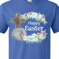 thumbnail image 4 of Inktastic Happy Easter with Cross and Flowers T-Shirt, 4 of 5