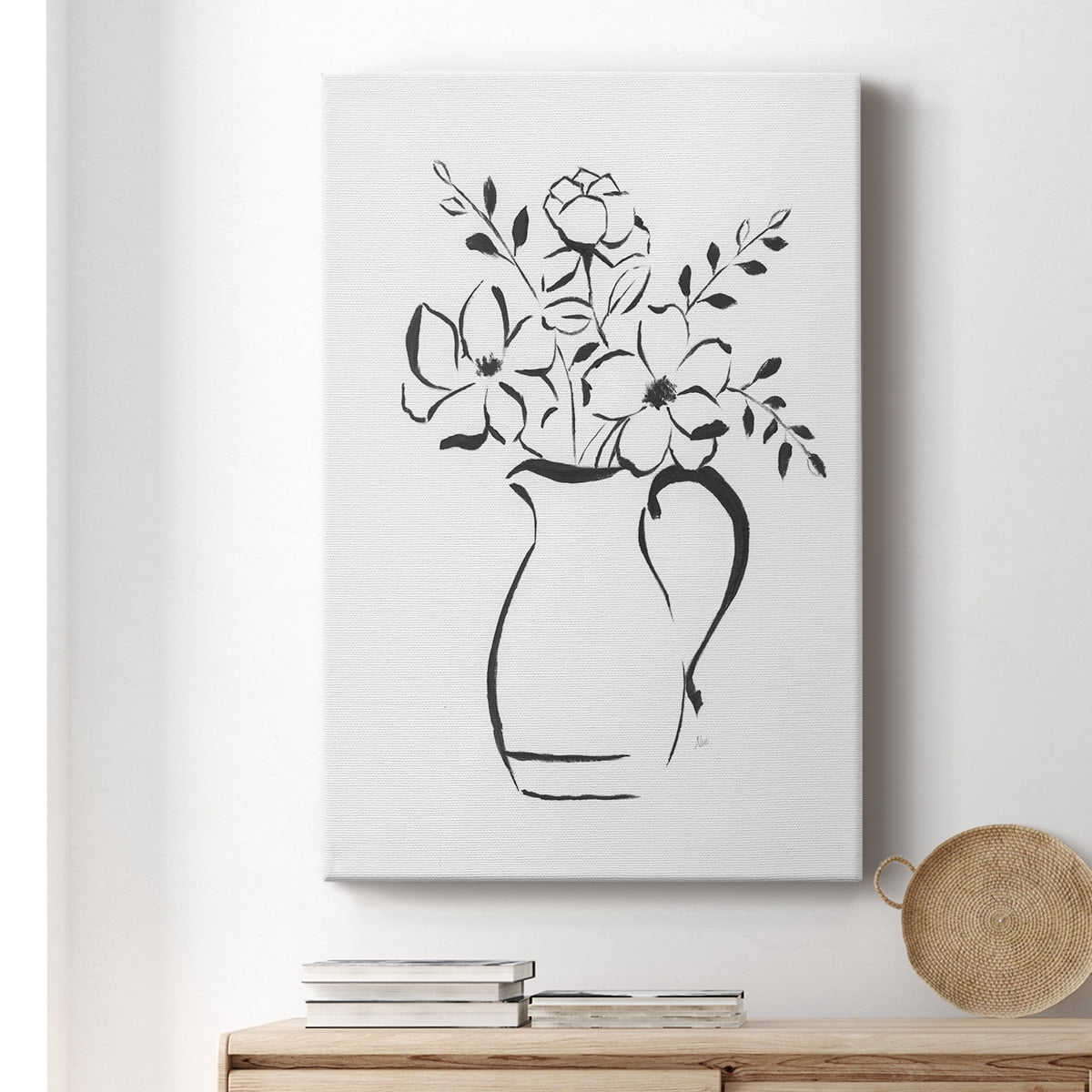 Sketchy Bouquet II Premium Gallery Wrapped Canvas - Ready to Hang