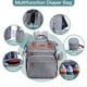 thumbnail image 3 of ISMGN Mochila para pañales con cambiador, bolsa para pañales grande, bolsa para bebé, bolsa para pañales multifuncional, gris, 3 of 5