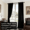 thumbnail image 2 of SNITIE 2 Panels Luxury Velvet Light Filtering Curtains, Thermal Insulated Grommet Drapes for Living Room, Super Soft Window Curtains for Home Decor, 2 of 8