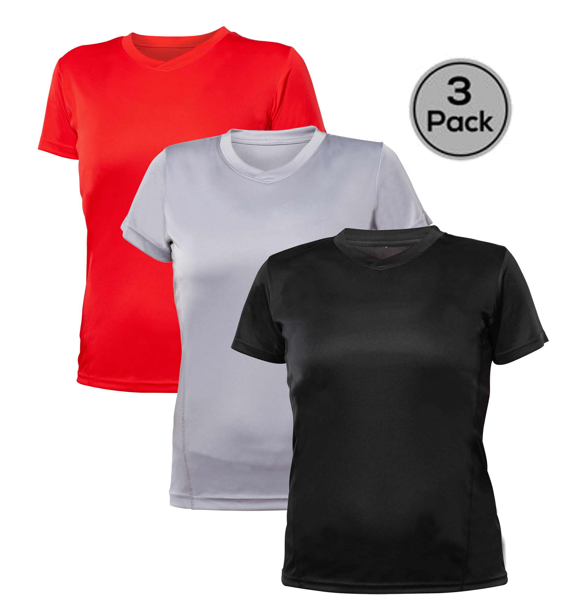 Blank Activewear Pack of 3 Women's TShirt, Quick Dry Performance