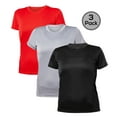 thumbnail image 1 of Blank Activewear Lot de 3 T-Shirts pour Femmes, Tissu de Performance à Séchage Rapide, 1 of 4