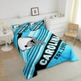 thumbnail image 4 of Erosebridal Sport Football Bedding King Comforter Set,Stripes Bedding Sets King with Comforter,Room Decorative (Carolina),Reversible,Lightweight,3 Pieces, 4 of 7