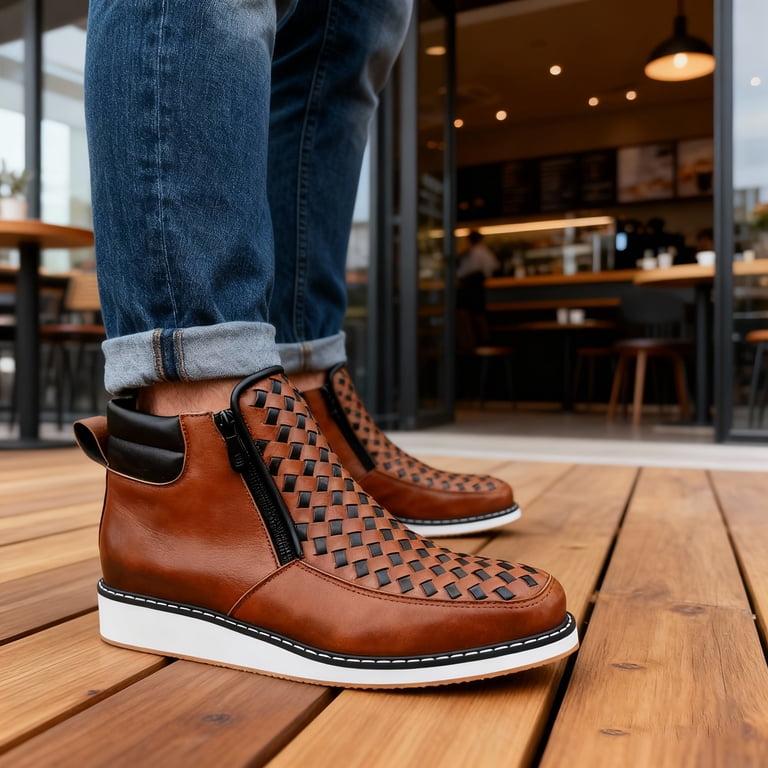 メンズ 00s archive shortboots Western sidezip