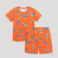thumbnail image 2 of WhouRiu Boys Girls Summer Casual Outfits Kids Unisex Short Sleeve Cartoon Graphic Tees Shorts Sets, 2 of 6