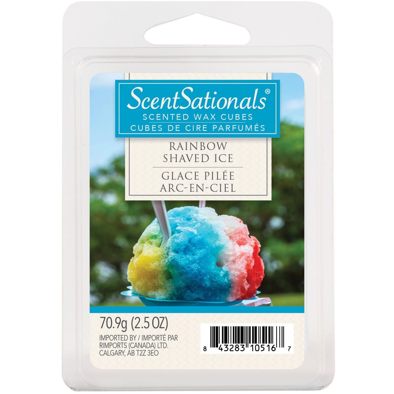 Scentsationals Rainbow Shaved Ice Scented Wax Cubes, 2.5 oz (70.9 g)
