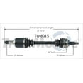 thumbnail image 1 of TrakMotive CV Axle Shaft TO-8015 Premium; OEM Replacement, 1 of 5