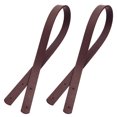 thumbnail image 1 of 2 correas de cuero sintético de 60 cm de largo para bolso de mano, estilo remache, con tira recta, para mujer (café claro), 1 of 5