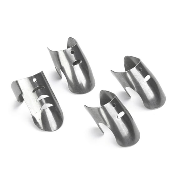 ZPAQI Set of 4 Stainless Steel Finger Protector Anti-cut Finger Guard Kitchen Tool
