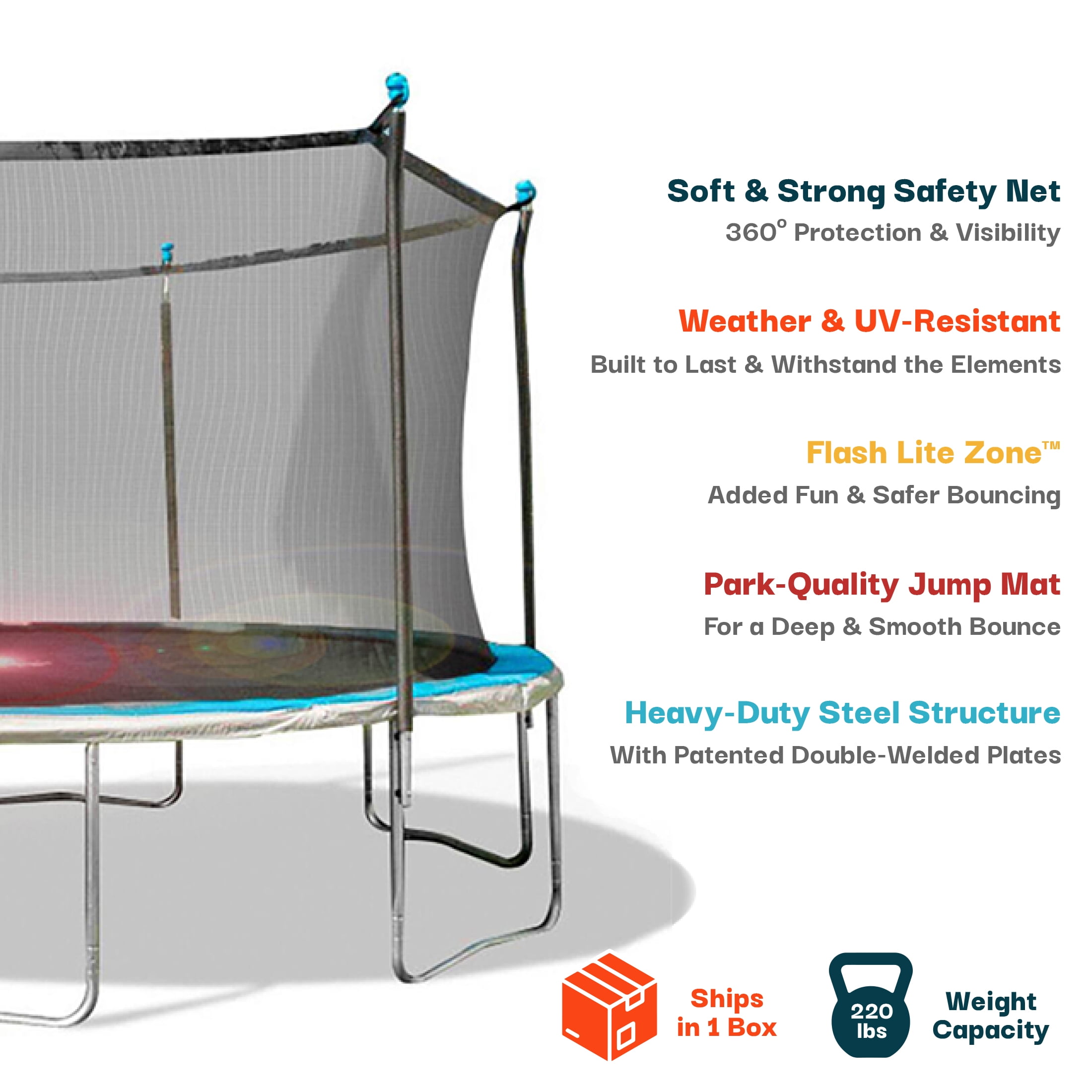 Bounce Pro 14ft Trampoline with Flash Lite Zone - Walmart.com