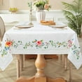 thumbnail image 4 of Spring Summer Tablecloth 60×84 inch, Waterproof Rose Table Cloth Washable, Stain Resistant Cloth Table Cover for Party Picnic Dinner Decor (Rose), 4 of 6