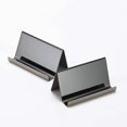 thumbnail image 1 of 2024 Suitable Set of 2 stainless steel business card holders for office or desk - Business card favourites - Black, 1 of 4
