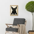 thumbnail image 2 of Abstract Black And White Terrier Dog Linocut Illustration Artwork Framed Wall Art Print A4, 2 of 4
