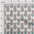thumbnail image 1 of oneOone Polyester Lycra White Fabric Paisley Block Craft Projects Decor Fabric Printed By The Yard 56 Inch Wide, 1 of 1