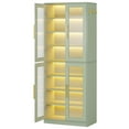thumbnail image 6 of Tribesigns Tall Shoe Cabinet with Acrylic Doors and LED Light for Living Room, 24 Pairs,Mint Green, 6 of 6