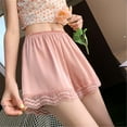thumbnail image 3 of Huhudde Lightweight Shorts for Women Under Dresses or Skirts Elegant Lace Trim Half Slip Shorts Wide Leg Loose Underpants, 3 of 21