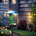 thumbnail image 4 of Hummingbird Feeder for Outdoor Hanging, Animal And Girl And Umbrella Bird Feeder, Bird Feeders for Outdoors, Hanging Bird Feeder Set with Metal Chain Umbrella (Frog, Plastic), 4 of 5