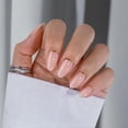 thumbnail image 3 of Uñas cortas en forma de almendra BtartBox de Press On Nails con diseño de lámina dorada, 3 of 9