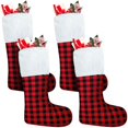 thumbnail image 1 of wonima02 4 Pieces Jumbo Felt Christmas Stockings 44 Inch Fillable Giant Xmas Hanging Oversized Large Xmas Stockings for Home Office Holiday Party Decorations(Vivid Style), 1 of 1