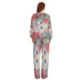 thumbnail image 2 of YAZAOO Women Slim Pajamas Loose Style Female Fashion White Cat Surrounded by Flowers Pattern Sleepwear, 2 of 6