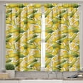 thumbnail image 2 of Ambesonne Corn Valance & Curtain, Organic Vegetable Stalks, 55"x45", Yellow Green White, 2 of 7