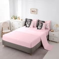thumbnail image 5 of Homewish Botanical Plants Leaves Bedding Comforter Set 7 Pieces for Female Men Women,Retro Vintage Aesthetic Full Bedding Set Lightweight,Mid Century Stripes Fitted Sheet Flat Sheet, 5 of 8