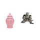 thumbnail image 1 of Jarrón De Porcelana Con Tapa, Adorno Floral Y Figura De Búho. Escultura De Mesa Para Sala De Estar, Oficina, Armario O Decoración De Fiestas., 1 of 8