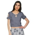 thumbnail image 2 of Moomaya Crop Top And Palazzo Set Party Wear Printed Santoon Ethnic Set For Girl, 2 of 6