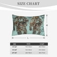 thumbnail image 4 of Sikiie Astronauts On Lunar Mission Print Plush Pillow Cover, Wrinkle-proof and Stain-resistant Pillow Protector without Pillow Core, Home Decoration-20"x30", 4 of 6