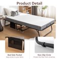 thumbnail image 4 of Holaki Portable Folding Bed with Mattress,Roll Away Guest Bed for Adults,Foldable Bed with Sturdy Metal Frame on Wheels,Fold up Bed with 5 inches Memory Foam Mattress,Three Sizes Available, 4 of 12