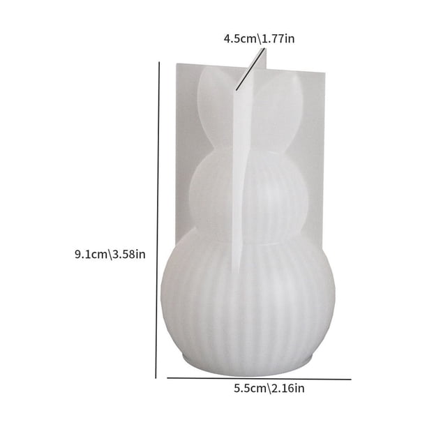 Moldes de Silicona para Velas de Huevos de Pascua Rayados, Decoración de Yeso