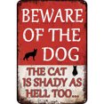 thumbnail image 1 of Chapa Metal Vintage Con Perro Barra Pintura Hierro Rectangular 20x30cm, 1 of 9