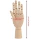 thumbnail image 5 of Modelo de mano de madera, escultura manual, maniquí de madera para mujer, artista corporal, modelo articulado, mano izquierda de 10 pulgadas, 5 of 5