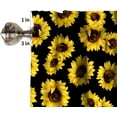 thumbnail image 4 of Sunflower Window Curtain Set, Vintage Shabby Chic Floral Sunflower Window Valances and Tier Set for Home Kitchen Living Room Café Décor 54''x18'' & 27''x36''x2, 3 Panels, 4 of 4