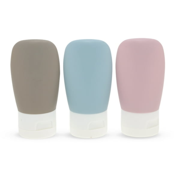 Conjunto de Contenedores de Viaje de 3 Piezas Unique Bargains Botellas de Viaje Portátiles 1.06oz Azul Gris Púrpura